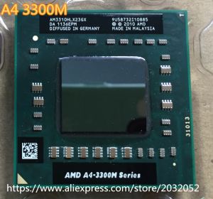 Procesador AMD A43300M Procesador 2MB/L2/1.9g Socket FS1 PGA722 AM33300DDX23GX A4 3300M 35W CPU portátil (trabajo 100% envío gratis)