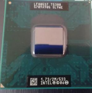 Processeur pour Intel Core Duo T5300 T5300 CPU 2M Cache, 1,73 GHz, 533MHz FSB, processeur d'ordinateur portable Dualcore pour 943 Chipset