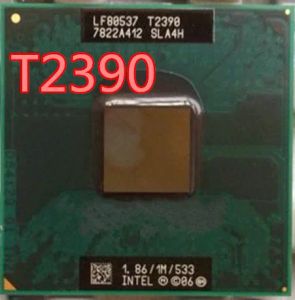 Processeur Intel Pentium double noyau T2390 T2390 1,86 GHz / ordinateur portable Processeurs ordinateur portable CPU Socket P 478 Pin peut fonctionner