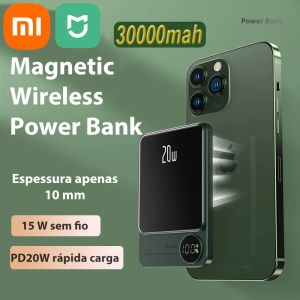 Produits Xiaomi Mijia Wireless Power Bank Magnetic 30000mAh PORTABLE POWERBANK TYPE C FAST CHARGER POUR SEMIAMI MAGSAFE SAMSUNG