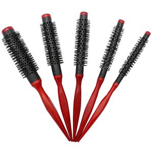 Profession Anti Static Curly Hair Comb Boar Bristle Rolling Round Brush Comb Hair Styling Beauty Salon Hairdresser Curling Iron