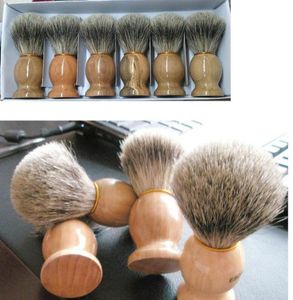 Brosse de rasage de cheveux de coiffure professionnelle Broise de rasage à poignée en bois naturel Brusque à raser pour les cheveux pour hommes Gift Barber Tool Mens Fa8782590