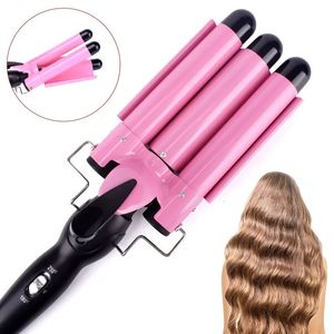 Curling Fer Cerramic Cerramic Triple Barrel Coil Curler Irons Wave Waver Styling Tools Styler Wand For Women 240423