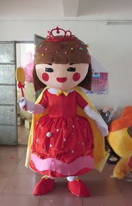 Costume de mascotte de fée de bonbons personnalisé professionnel, vêtements de personnage de princesse rose de dessin animé, robe fantaisie de fête d'halloween