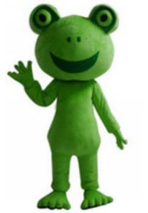 Casque personnalisé professionnel Grenouille Prince Costume de mascotte dessin animé grenouille verte personnage de fruit vêtements Halloween festival fête déguisement