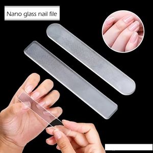 Profesional Durable Nano Glass Shiner Manicure Nail Art Files Glass Buffer Pulido Granding Nail