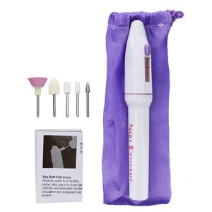 Perceuse électrique professionnelle de lime d'art d'ongle de manucure, outil de stylo de manucure de salon d'art, produit polonais de soin des pieds 5bits / Set J1718