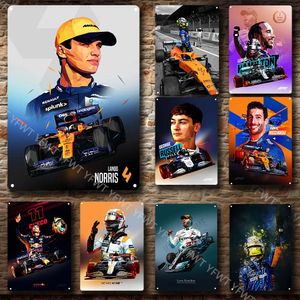 Professional F1 Racer Poster Tin Signs Plate Racer Metal Sign Plaque Tin Sign Décoration Car Plate for Living Room Door Club Garage Wall Decor Man Cave size 30X20 w01