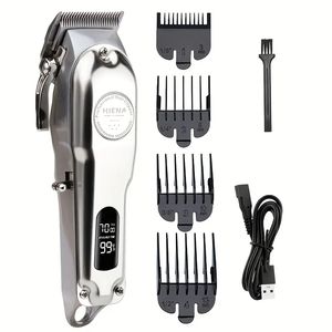 Tondeuse à cheveux professionnelle pour homme, kit de coupe de cheveux Zero Gap T-Blade Trimmer Combo, ensemble de tondeuse de barbier sans fil avec affichage LED