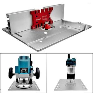 Juegos de herramientas de mano profesionales 2 en 1 placa de inserción de mesa de enrutador de aluminio máquina de corte de madera eléctrica espaciado de orificio de instalación abatible 85 85mm 70