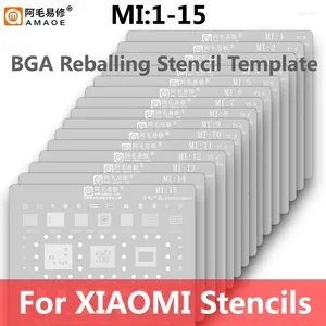 Conjuntos de herramientas de mano profesionales Amaoe BGA Reballing Plantilla de soldadura Planta Red de estaño para Xiaomi 13 12/11/10 Ultra Redmi K20 K30/Pro Note CPU MI