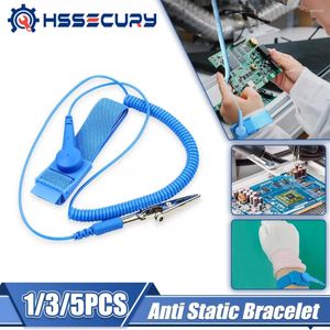 Ensembles d'outils à main professionnels Bracelet antistatique Pince sans fil électrostatique sans fil Câble de décharge ESD réglable Réparation de la sangle de poignet