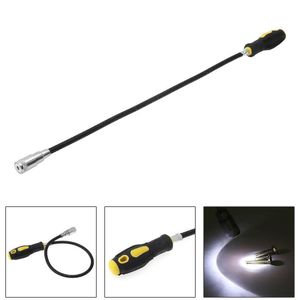 Ensembles d'outils à main professionnels Ramassage magnétique avec lumière LED Pince de ramassage magnétique à ressort flexible pour extension de bras d'orduresProfessionnel