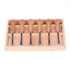 Ensembles d'outils à main professionnels Kit de ciseau à découper sur bois outils de Sculpture poignée de champignon accessoires d'artisanat d'art bricolage