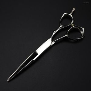 Professionnel japon 440c 6 '' haut de gamme ciseaux argent cheveux ciseaux coupe barbier coupe de cheveux amincissement cisailles coiffeur