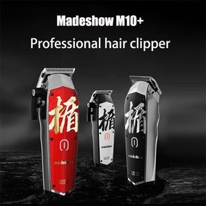 Professional M10+ Hair Clipper For Men Beard Trimmer Barber 0.1mm Baldhead Clippers Cutting Machine Cut T Blade Trimm 220216