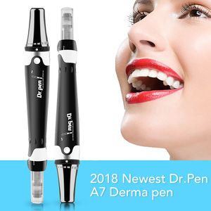 Microneedle professionnel Dr. Pen Ultima A7 dermapen aiguilletage de la peau pour la thérapie rajeunissement de la peau soulagement des plaies sombres DHL Free Ship