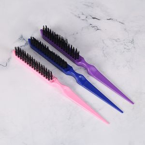 Plastique professionnel taquinant les cheveux peignant la brosse à cheveux de coiffage de ligne mince