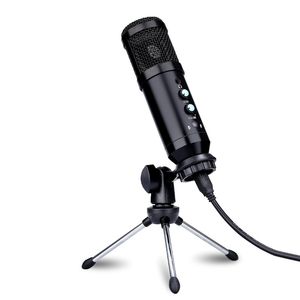 Micrófono de condensador USB para estudio de grabación profesional con función inalámbrica para teléfono, PC, Skype, juegos en línea, Vlogging en vivo