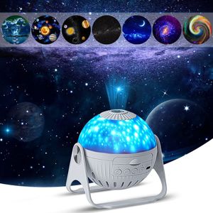 Lampes projecteur LED Galaxy projecteur 7 en 1 planétarium projecteur veilleuse étoile projecteur lampe pour enfants bébé chambre décor plafond veilleuses 230923