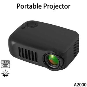 Projecteurs A2000 Projecteur portable pour Home Theatre 3D LED Smartphone TV Laser Beam Mini Projecteur adapté à Full HD 1080p Video Theatre Projecteur J240509