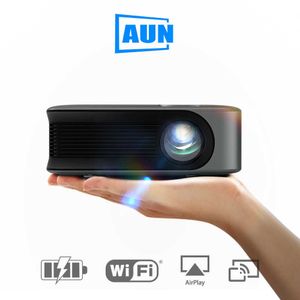 Projecteurs AUN A30C Pro Projecteur Portable Home Cinéma Smart TV Batterie Cinéma WIFI Sync Téléphone Jeu Beamer MINI Projecteur LED pour Film 4k T221216