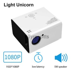 Proyectores Light Unicorn H5 Mini Proyector Nativo 1920 *1080p LED Proyector Centa de cine SMART Phone Smart Beamer Full HD Projetor x0811