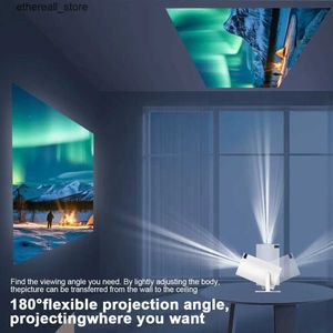 Projectors Magcubic Projector Hy300 4K Android 11 Dual Wifi6 200 ANSI Allwinner H713 BT5.0 1080P 1280*720P Home Cinema Outdoor Projetor Q240306