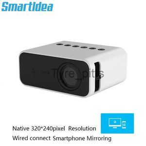 Proyectores SmartDea Mini LCD LED Proyector Native 320x240pixel Mejor Beamer de video para niños Función única Wired Conecte con Smartphone X0811