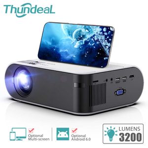 Proyectores ThundeaL Mini Projector TD60 Portable Home Cinema para Full HD 1080P Video multipantalla 3D Beamer WiFi LED Movie Game Projector T221216