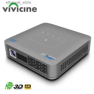 Proyectores Vivicine P15 DLP 4K Proyector 3D Android 9.0 4G 32G Proyector diurno portátil Zoom 5G Wifi LED BT Airplay Videojuego Proyector Q231128