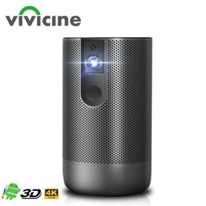 Projecteurs VIVICINE Mise à niveau Portable Android 7.1 Full HD 1080P Projecteur de cinéma maison 3D 1920x1080p Wifi LED Jeu vidéo Proyector Beamer 221102