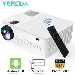 Projecteurs Projecteur YERSIDA G6 système Android Full HD natif 1080P avec 5G WIFI Bluetooth pour prise en charge de téléphone portable 4K cinéma cinéma Beamer Q231128