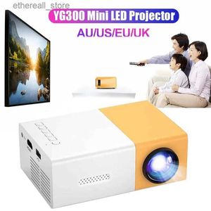Projecteurs YG300 Mini projecteur LED Yg300 Version améliorée 1080P HDMI-Compatible USB Audio Portable lecteur vidéo multimédia projeteur Q231128