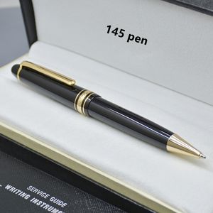 Prix promotionnel noir 145 stylo à bille/stylo à bille roulante/stylo plume bureau papeterie mode écrire stylos à bille sans boîte