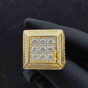Promotion Prix Gra Certificats 925 Silver Pass Diamond Tester Vvs1 Big Moissanite Full with Iced Out Men Hip Hop Ring