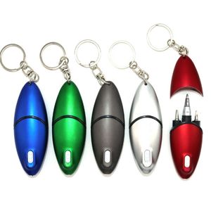 Porte-clés portable LED lumière stylo à bille porte-clés tournevis outils stylos