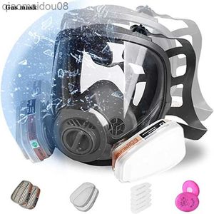Vêtements de protection Masque respiratoire à gaz compatible avec un bidon de 40 mm et un filtre à air à charbon actif adapté au soudage industriel et au polissage HKD230826