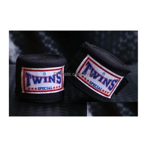 Équipement de protection 2Pcspack 5M Coton Kick Boxing Bandage Sangles de poignet Sports Sanda Taekwondo Gants à main Wraps Bandagem Muay Thai10751 Dhixm