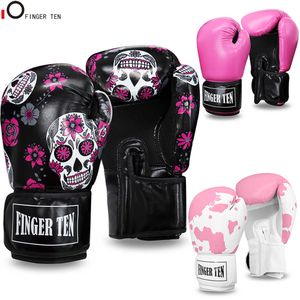 Équipement de protection Gants de boxe Adultes Femmes Kickboxing MMA Sanda Gants Exercice d'entraînement Gants en cuir Sports Protection Mitaines Drop Shipping HKD230718