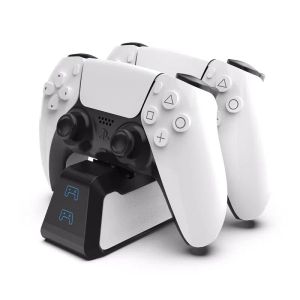 PS5 Controller Charger Station Playstation 5 Dual Controllers QC4.0 Cradle Charging Stand Docking DualSense Replacement TYPE-C