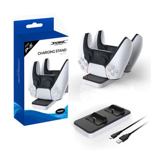 Soporte de carga del controlador PS5 Cargador de doble asiento PS5 Cargadores de controlador inalámbrico Ps5 Cargador de puerto mini USB