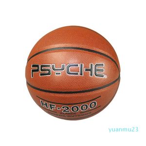 PSYCHE Standard No 7 classique marron résistant à l'usure ballon en polyuréthane adulte jeu formation basket-ball