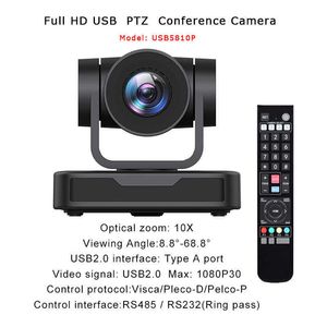 Caméra de vidéoconférence USB avec Zoom optique 10X PTZ Webcam de diffusion Full HD 1080P pour réunion en direct église en streaming HKD230825 HKD230828 HKD230828