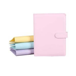 Carpeta con clip para cuaderno con cubierta de cuero PU A5 A6, fundas para cuadernos vacías sin papel, estuche de piel sintética, planificadores en espiral para diario de viaje