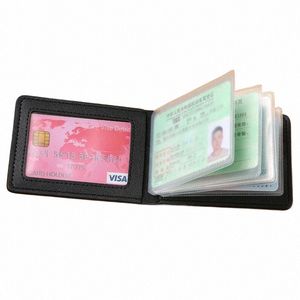 Porte-permis de conduire en cuir PU Sac de carte noir pour documents de conduite de voiture Busin ID Passport Card Wallet ID Card Case Dropship r7hz #