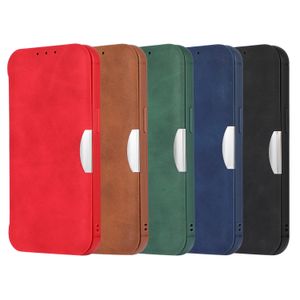 Étuis de téléphone portefeuille pour iPhone 13 12 11 Pro Max XR XS X 6 7 8 Plus étui à rabat magnétique en cuir PU ultra-mince avec fentes pour cartes