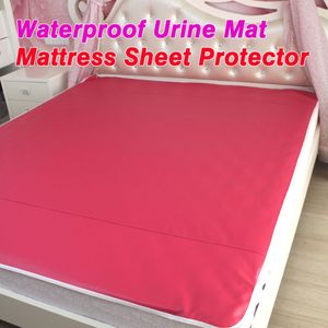 Funda protectora de colchón impermeable de cuero Pu, cubierta lavable para cama para adultos y niños, esterilla impermeable para orina de piel sintética, 260y