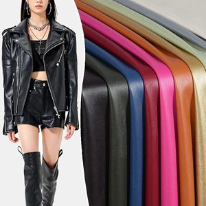 Tela de cuero suave PU, piel sintética mate para coser ropa de chaqueta de motocicleta por medio metro 240309