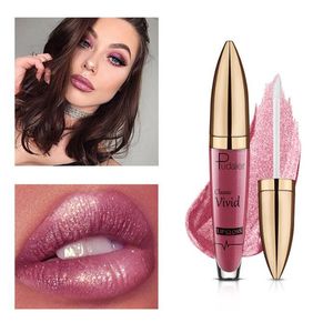 PUDAIER-lápiz labial con purpurina de diamantes, 18 colores, brillo de labios mate, cosméticos, maquillaje Sexy rojo desnudo de larga duración